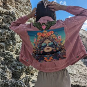 Love Angel Oversized Denim Jacket - Hippie Girl
