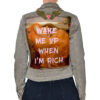 Love Angel Denim Jacket in Olive I'm Rich