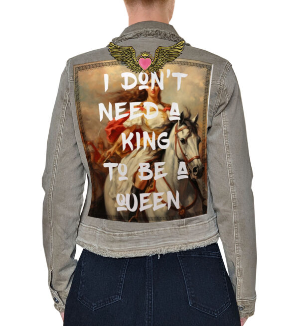 Love Angel Denim Jacket in Olive The Queen
