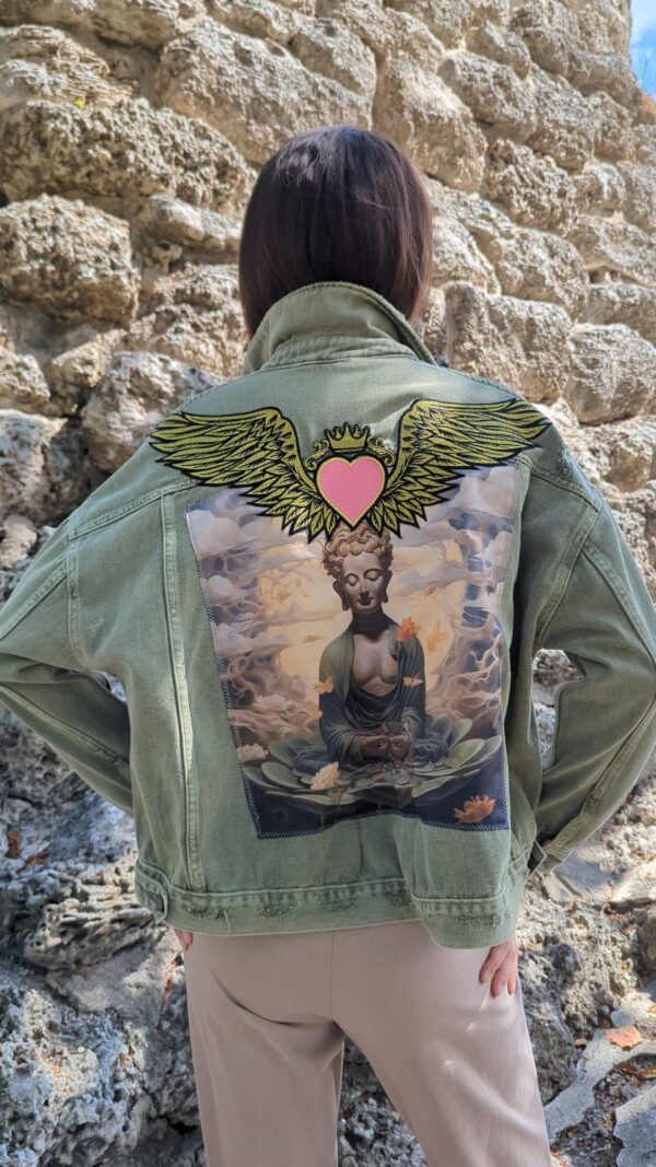 Love Angel Oversized Denim Jacket - The Buddha