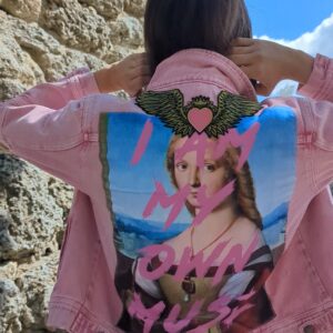 Love Angel Pink Denim Jacket - I Am My Own Muse