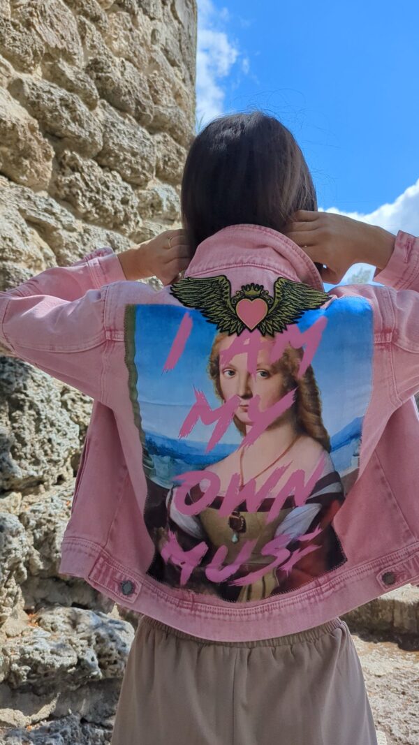 Love Angel Pink Denim Jacket - I Am My Own Muse