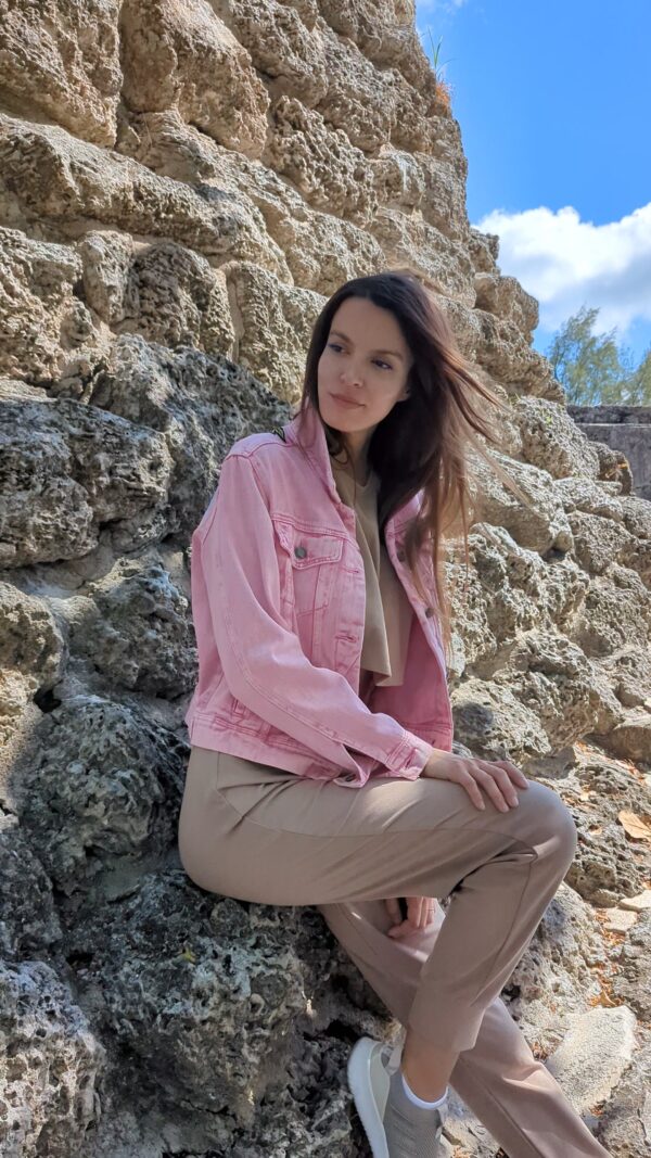 Love Angel Pink Denim Jacket - I Am My Own Muse - Image 5