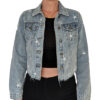 Love Angel Denim Jacket with Tree of Life Artwork - Image 2