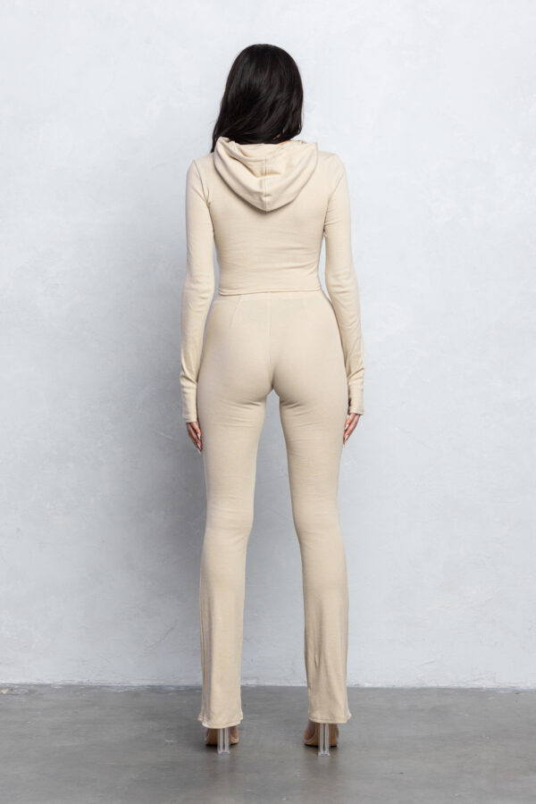 Long Sleeve V Shape Hoodie & Matching Pants - Image 2
